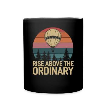 Hot Air Balloon: Beyond the Ordinary - Full Colour Mug - black - Front