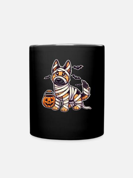 Berger Allemand Halloween Momie Cuter - Mug uni - noir