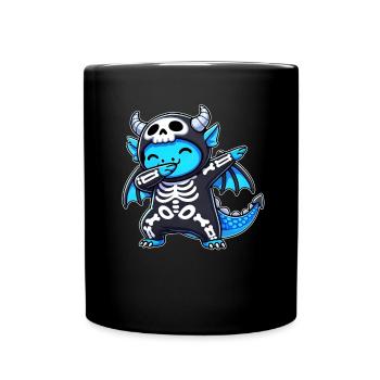 Halloween Skeleton Cute Dragon Men Women - Full Colour Mug - black - Front
