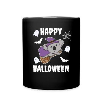 Koala Happy Halloween Witch Costume de sorcière pour enfants - Mug uni - noir - Devant