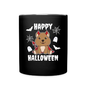 Quokka Happy Halloween Costume de sorcières du diable mignon - Mug uni - noir - Devant