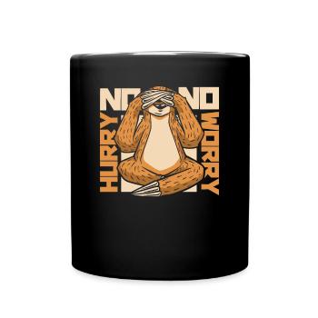 Pas de pressure, pas d’inquiétude Pilosa folivora à gorge brune - Mug uni - noir - Devant