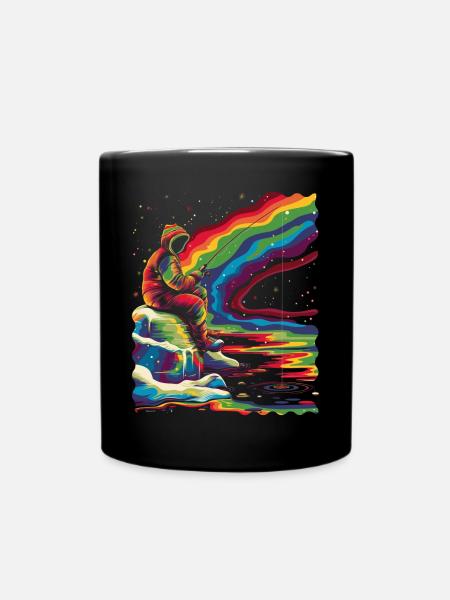 Pêche sur glace Pêcheur Pêcheur Popart - Mug uni - noir