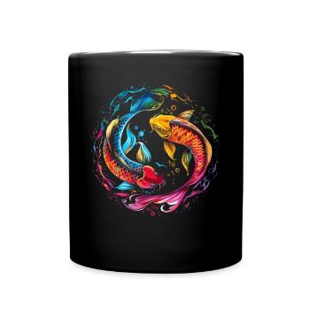 Koi Fish Carpe Nishikigoi Japon Popart - Mug uni - noir - Devant