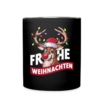 Renne Cerf Noël Renne Noël - Mug uni - noir - Devant