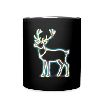 Renne Cerf Noël Renne Noël - Mug uni - noir - Devant