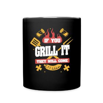 Si vous le grillez, ils viendront BBQ Grillen - Mug uni - noir - Devant