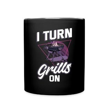 Ich Mache Grills An - Tasse einfarbig - Schwarz - Vorne