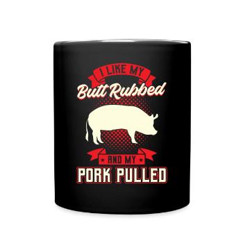 I like to grate my butt - Full Colour Mug - black - Front