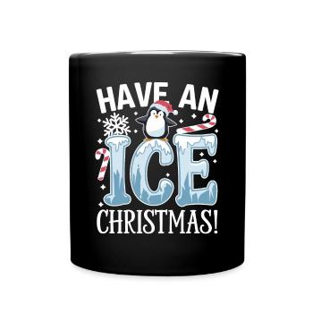 Have an icy Christmas with Penguin - Full Colour Mug - black - Front