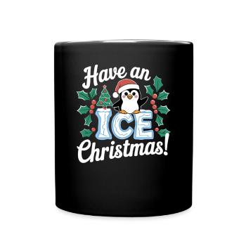 Got an icy Christmas time penguin - Full Colour Mug - black - Front