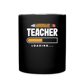 Lustiges Lehrer Lehrerinnen Geschenk - Tasse einfarbig - Schwarz - Vorne