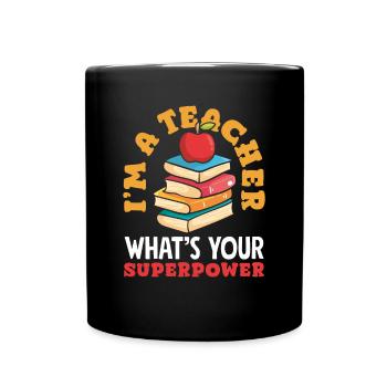 Funny Teacher Teacher Gift - Full Colour Mug - black - Front