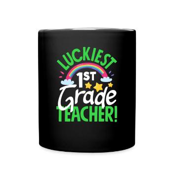 Lustiges Lehrer Lehrerinnen Geschenk - Tasse einfarbig - Schwarz - Vorne