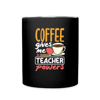 Lustiges Lehrer Lehrerinnen Geschenk - Tasse einfarbig - Schwarz - Vorne