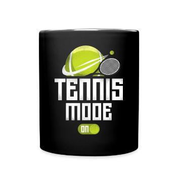 Drôle de joueur de tennis Raquette Tennis - Mug uni - noir - Devant
