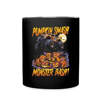 Monster Truck Halloween Pumpkin Smash Monster Bash - Tasse einfarbig - Schwarz - Vorne
