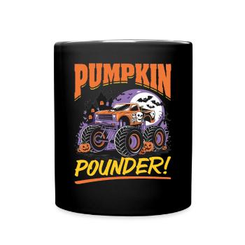 Monster Truck Halloween Pumpkin Pounder! - Tasse einfarbig - Schwarz - Vorne