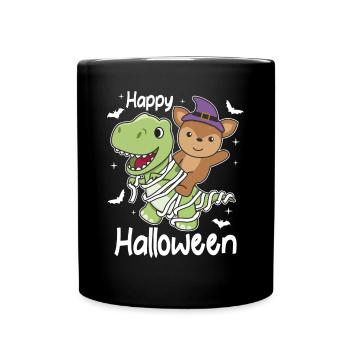 Cerf Happy Halloween T-Rex Momie Costume - Mug uni - noir - Devant