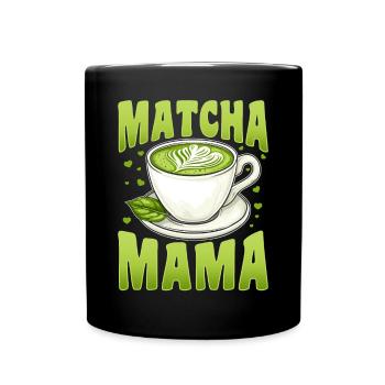Matcha Green Bubble Tea Latte Boba Matcha Mama - Tasse einfarbig - Schwarz - Vorne