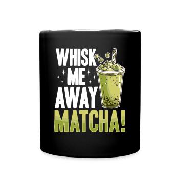 Matcha Green Bubble Tea Latte Boba - Tasse einfarbig - Schwarz - Vorne