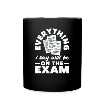Lustiges Lehrer Lehrerinnen Geschenk - Tasse einfarbig - Schwarz - Vorne