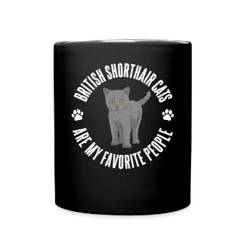 British Shorthair Gifts - Tasse einfarbig - Schwarz - Vorne