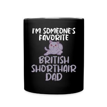 British Shorthair Gifts - Tasse einfarbig - Schwarz - Vorne