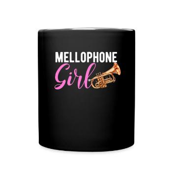 Mellophone Girl, marching band mellophone - Tasse einfarbig - Schwarz - Vorne