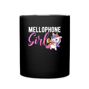 Mellophone Girl, marching band mellophone - Tasse einfarbig - Schwarz - Vorne