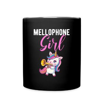 Mellophone Girl, marching band mellophone - Tasse einfarbig - Schwarz - Vorne