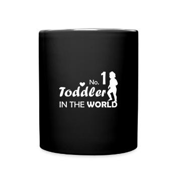 No.1 Toddler in the World Toddler Baby Parents - Full Colour Mug - black - Front