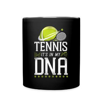 Drôle de joueur de tennis Raquette Tennis - Mug uni - noir - Devant