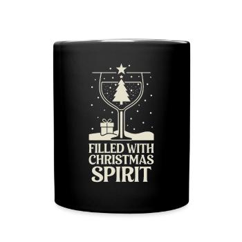 Rempli de lettrage de l’ de Noël avec - Mug uni - noir - Devant