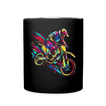 Motocross Motorcyclist Motorcycling Offroad Po - Full Colour Mug - black - Front