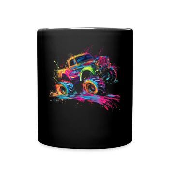 Boue Bogging Boue Course de boue 4 roues Monster Tru - Mug uni - noir - Devant