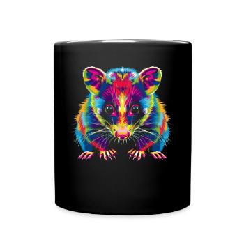 Opossum Pet Popart - Mug uni - noir - Devant