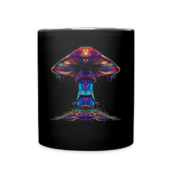 Champignon Cottagecore Popart - Mug uni - noir - Devant