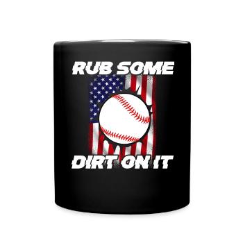 Baseball Sport Baseballspieler Pitcher Catcher USA - Tasse einfarbig - Schwarz - Vorne