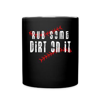 Baseball Sport Baseballspieler Pitcher Catcher USA - Tasse einfarbig - Schwarz - Vorne