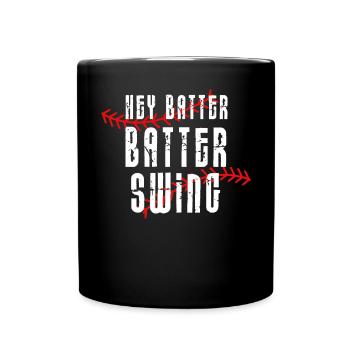 Baseball Sport Baseballspieler Pitcher Catcher USA - Tasse einfarbig - Schwarz - Vorne