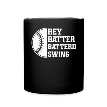 Baseball Sport Baseballspieler Pitcher Catcher USA - Tasse einfarbig - Schwarz - Vorne