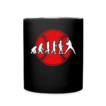 Baseball Sport Baseballspieler Pitcher Catcher USA - Tasse einfarbig - Schwarz - Vorne