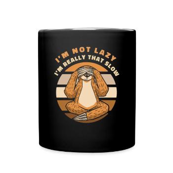 Ich bin wirklich so langsam Pilosa Folivora - Tasse einfarbig - Schwarz - Vorne