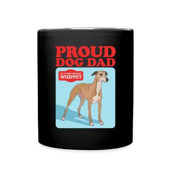 Whippet Dad Petit lévrier anglais Cadeau - Mug uni - noir - Devant