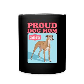 Whippet Mom Petit lévrier anglais Cadeau - Mug uni - noir - Devant