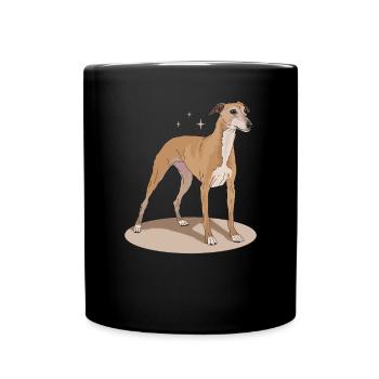 Whippet Englischer Windhund Geschenke - Tasse einfarbig - Schwarz - Vorne
