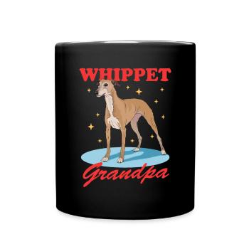 Whippet Grandpa Lévrier anglais Cadeau - Mug uni - noir - Devant