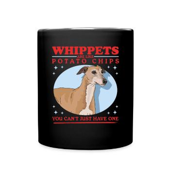 Whippet Cadeaux de lévrier anglais - Mug uni - noir - Devant