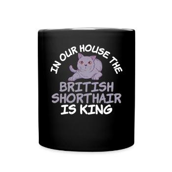 British Shorthair Gifts - Tasse einfarbig - Schwarz - Vorne